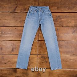 Vintage Levis 501 Jeans 23 x 31 Stonewash Straight Blue Red Tab Denim