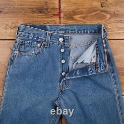 Vintage Levis 501 Jeans 26 x 32 Stonewash Straight Blue Red Tab Denim