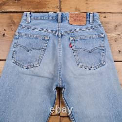 Vintage Levis 501 Jeans 27 x 26 USA Made 90s Stonewash Straight Blue Womens