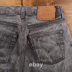 Vintage Levis 501 Jeans 27 x 31 USA Made 90s Medium Wash Straight Grey Red Tab