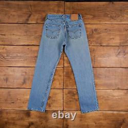 Vintage Levis 501 Jeans 28 x 30 USA Made 90s Stonewash Straight Blue Womens