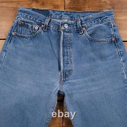 Vintage Levis 501 Jeans 29 x 31 USA Made 90s Stonewash Straight Blue Womens