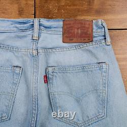 Vintage Levis 501 Jeans 29 x 32 Selvedge Light Wash Straight Blue Red Tab