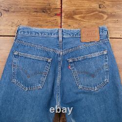 Vintage Levis 501 Jeans 31 x 32 USA Made 90s Stonewash Straight Blue Red Tab