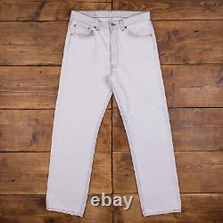 Vintage Levis 501 Jeans 32 x 30 USA Made 90s Light Wash Straight White Red Tab