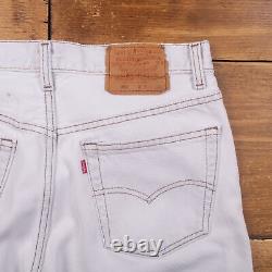 Vintage Levis 501 Jeans 32 x 30 USA Made 90s Light Wash Straight White Red Tab