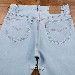 Vintage Levis 501 Jeans 32 x 31 USA Made 90s Light Wash Straight Blue Red Tab