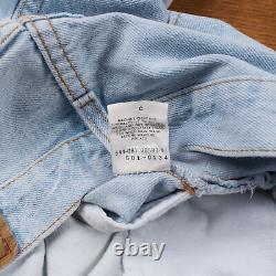Vintage Levis 501 Jeans 32 x 31 USA Made 90s Light Wash Straight Blue Red Tab