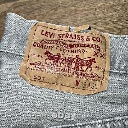 Vintage Levis 501 Jeans 33 Waist Leg 30 Grey 1980s Levis 501s