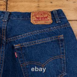 Vintage Levis 501 Jeans 36 x 32 USA Made 90s Dark Wash Straight Blue Red Tab