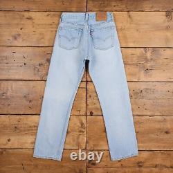 Vintage Levis 501 Student Jeans 26 x 28 USA Made 90s Light Wash Straight Blue