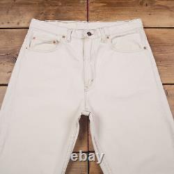 Vintage Levis 505 Jeans 33 x 32 USA Made 90s Raw Wash Straight White Red Tab