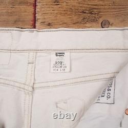 Vintage Levis 505 Jeans 33 x 32 USA Made 90s Raw Wash Straight White Red Tab