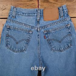 Vintage Levis 512 Jeans 25 x 27 Stonewash Tapered Blue Womens Red Tab Denim