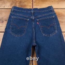 Vintage Levis 512 Jeans 30 x 32 USA Made Dark Wash Tapered Blue Womens Red Tab