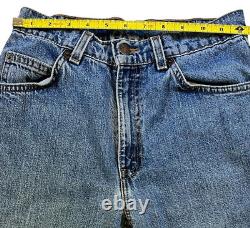 Vintage Levis 512 Jeans Juniors Size 14 White Tab 24X27 Wide Leg Made In USA