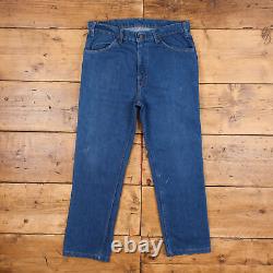 Vintage Levis 519 Jeans 34 x 28 Talon Zipper USA Made 70s Medium Wash Straight