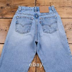 Vintage Levis 550 Jeans 27 x 30 USA Made 90s Stonewash Tapered Blue Womens