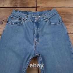 Vintage Levis 550 Jeans 28 x 29 USA Made Stonewash Tapered Blue Womens Red Tab