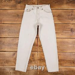 Vintage Levis 550 Jeans 29 x 31 USA Made 90s Light Wash Tapered Beige Womens