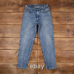 Vintage Levis 550 Jeans 31 x 33 USA Made 80s Acid Wash Tapered Blue Orange Tab