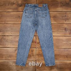 Vintage Levis 550 Jeans 31 x 33 USA Made 80s Acid Wash Tapered Blue Orange Tab
