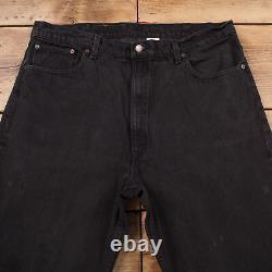 Vintage Levis 550 Jeans 40 x 30 USA Made 90s Dark Wash Tapered Black Red Tab