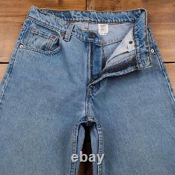 Vintage Levis 565 Jeans 28 x 32 USA Made 90s Stonewash Wide-Leg Blue Womens