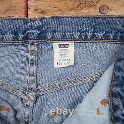 Vintage Levis 569 Jeans 25 x 28 Stonewash Straight Blue Womens Red Tab Denim