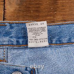 Vintage Levis 570 Jeans 34 x 36 USA Made 90s Stonewash Straight Blue Red Tab