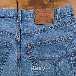 Vintage Levis 570 Jeans 34 x 36 USA Made 90s Stonewash Straight Blue Red Tab