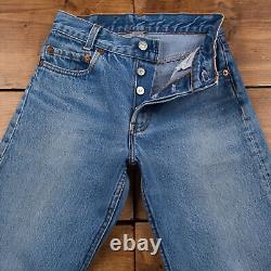 Vintage Levis 701 Jeans 24 x 27 USA Made 80s Stonewash Straight Blue Womens
