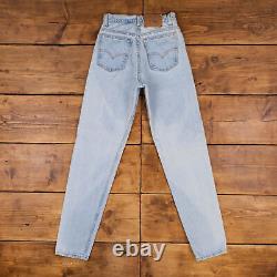 Vintage Levis 962 Jeans 26 x 33 USA Made 90s Stonewash Tapered Blue Womens