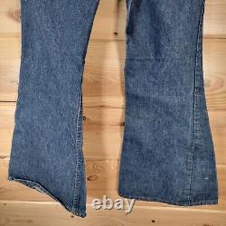 Vintage Levis Orange Tab 70s Women Jeans Size 9m 27X26 Bell Bottom Flare Blue