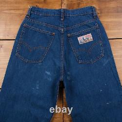 Vintage Levis Plowboy Jeans 26 x 28 70s Dark Wash Straight Blue Red Tab Denim