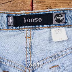 Vintage Levis Silver Tab Loose Jeans 30 x 33 90s Stonewash Straight Blue Denim