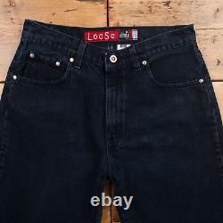 Vintage Levis Silver Tab Loose Jeans 31 x 30 USA Made 90s Dark Wash Tapered