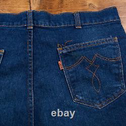 Vintage Levis for Men Jeans 34 x 29 Talon Zipper Skosh More Room 70s Dark Wash