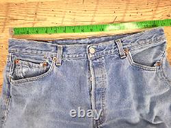 Vintage Mens Levis 501 Jeans 34Wx 34L Stonewash Straight Leg Med Blue Denim