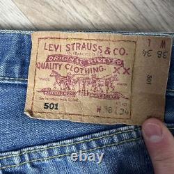 Vintage Rare Levis Jeans 90s LEVIS 501 Coolmax Boot Cut Denim Blue Denim Jeans