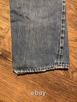 Vtg 70s 80s Levis 501 Red Line Selvedge Button Fly #6 Jeans S/S 35x26 Distressed