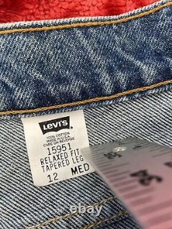 Vtg Levi's 15951 Relaxed Fit Tapered Leg (30 X 31I) USA Made. ORANGE TAB