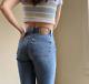 Womens Levi 501 HIGH WAIST 90s cut jeans mid blue 29 waist x 30 leg vintage